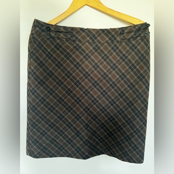 Reitmans Plaid Brown skirt - Size 9 - Picture 1 of 5